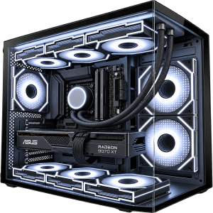 ordinateur blanc led